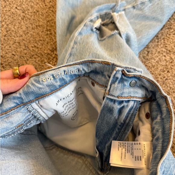 American Eagle Outfitters Light Blue 90s Straight Jeans - Picture 3 of 3